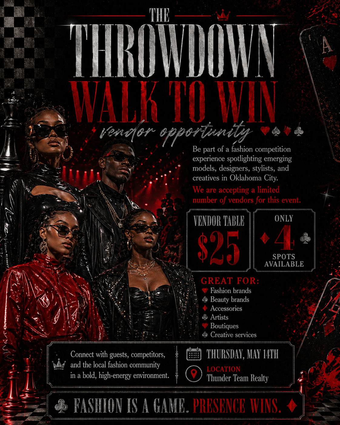 Vendor Table - THE THROWDOWN: WALK TO WIN